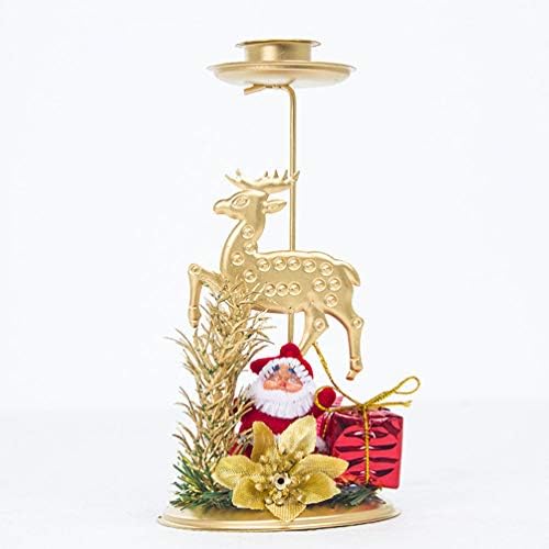 BESPORTBLE 2db Rénszarvas Tea Fény Birtokosai Csinos Dekoratív Karácsonyi Gyertyatartó Birtokosai Fém Karácsonyi Mikulás Dekoráció