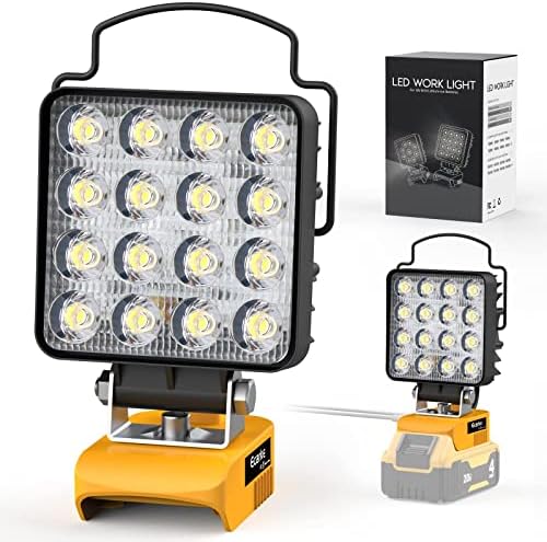 Árvíz Munka Fény DeWalt: 48w 4 Tér LED Világítás,18V/20V MAX Lítium Akkumulátor Fény, Alacsony Feszültség Védelem,Vezeték