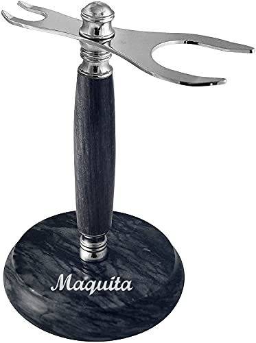 Maquita Deluxe Chrome Borotva, majd Ecsettel Stand - A Legjobb Biztonsági Borotva Állni. Ez Meghosszabbítja Az Életet A Borotválkozás