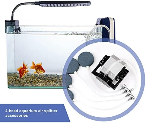 Mikro Kereskedők 4, Ahogy a Levegő Áramlását Splitter Alkalmas 6 mm Belső Átmérőjű Légcső Akvárium akvárium Akvakultúra Alkalmazások