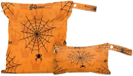 Halloween Pók Web Nedves-Száraz Táska mellszívó Részre 2 Csomag Nedves táska, Fürdőruha, Vízálló Nedves Fürdőruha Táska