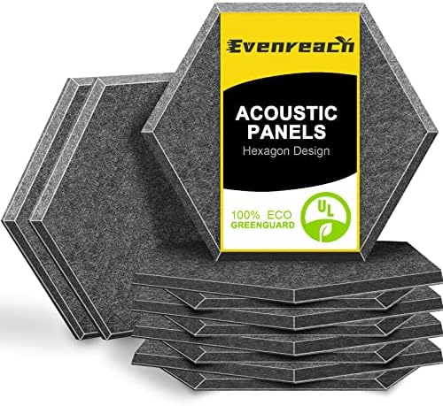 Evenreach 60 Pack Kétoldalas Akusztikai Panel Szerelés Négyzetek,Stúdió Minőségű Nano Szalag, nagy teherbírású Bond Akusztikus