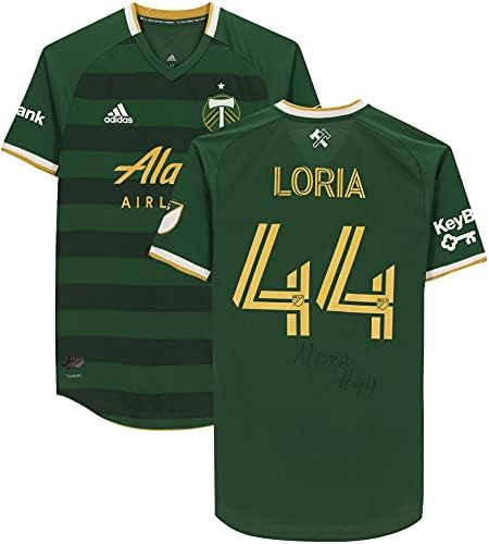 Marvin Loria Portland Timbers Dedikált Match-Használt 44 Zöld meze a 2020 MLS-Szezon - Dedikált Foci Mezek