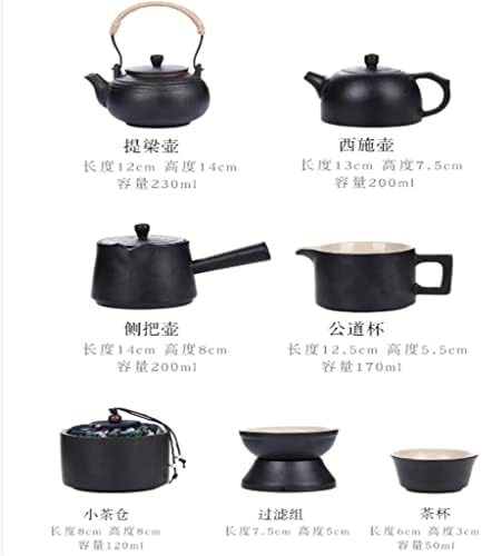 CXDTBH Kerámia Kung Fu teáskészlet díszdobozban Háztartási Kreatív Tea Tálca teásdoboz Készlet (Színes : D, Méret : Mint látható)