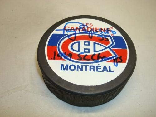 Tony Esposito Aláírt Montreal Canadiens Jégkorong Dedikált PSA/DNS-COA-1A - Dedikált NHL Korong