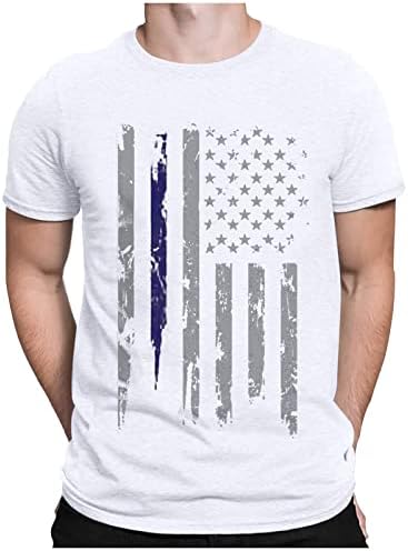 Július 4-Ingek,Férfi Függetlenség Napja Pólók,Férfi USA Zászló Grafikai T-Shirt Rövid Ujjú American Vintage T