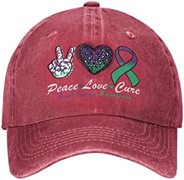 Anális Rák Tudatosság Caps Béke Szeret Gyógyítani Kalapok Női Baseball Sapka Ajándék