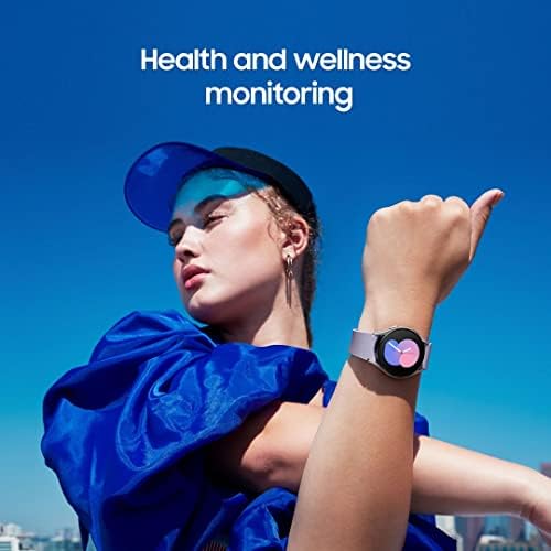 SAMSUNG Galaxy Óra 5 44mm Bluetooth Smartwatch w/ Test, Egészség, Fitness Aludni Tracker, Jobb Akkumulátor, Zafír Kristály Üveg,
