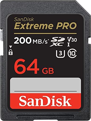 SanDisk 64GB Extreme PRO SD UHS-én Memóriakártya Működik a Sony tükör nélküli Fényképezőgép A7R V, ZV-1F pedig FX30 (SDSDXXU-064G-GN4IN)