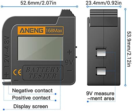 Gtest Digitális Lítium Akkumulátor Kapacitás Diagnosztikai Eszköz Ellenőrző LCD Kijelzőn, Ellenőrizze az AAA AA Gomb Akkumulátor Feszültség