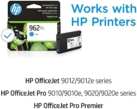 HP 962XL Cián Nagy kapacitású Tintapatron | Dolgozik, a HP OfficeJet 9010 Sorozat, HP OfficeJet Pro 9010, 9020 Sorozat | Jogosult