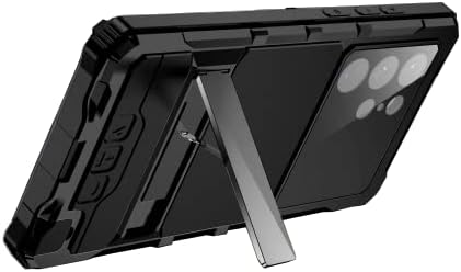 Lunivop Samsung Galaxy S23 Ultra esetben Fém Nehéz Páncél Kompatibilis Galaxy S23Ultra 5G 2023 Telefon tok para Csavar Beépített Üveg