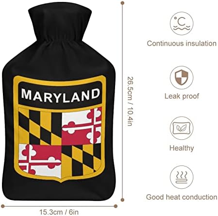 Maryland Zászló forróvizes Palack Puha Borító Forró Víz Táska Kéz Láb, Nyak, Váll Melegebb