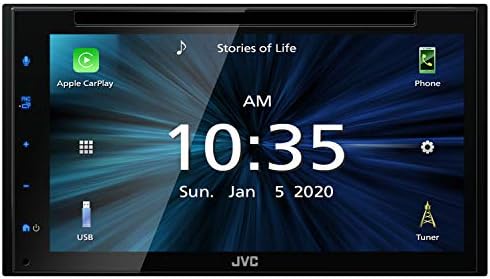 JVC KW-V66BT Apple CarPlay Android Auto DVD - /CD-Lejátszó w/ 6.8 Kapacitív Érintőképernyő, Bluetooth Kéz nélküli audiokészülék elemet, majd