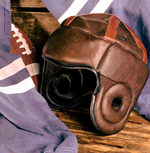 Évjárat Bőr Futball Sisak - Amerikai Labdarúgó-Emlékek & Mini Gyűjtői darab a vitrinek, Múzeum, Ventilátor Szobák & Férfi Barlang