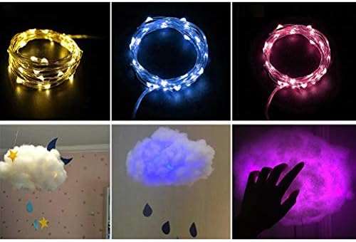 NOVOCE DIY Pamut Felhő, Fény, Kreatív, Kézzel készített Felhő Lámpa Úszó Felhők Éjszakai Fény Baba Gyerek Hálószoba Dekoráció