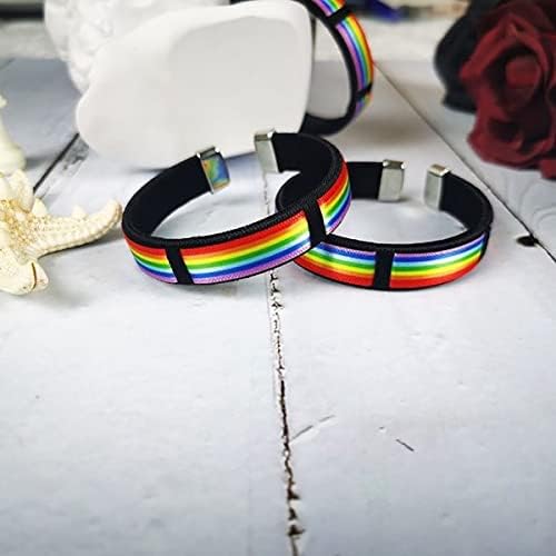 yfstyle Büszkeség Karkötő Szivárvány LMBT Karkötő Kézzel készített Fonott Állítható Meleg Büszkeség Tartozékok Barátság String Karkötő