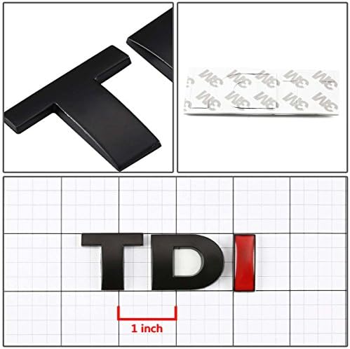 DNS-EM-L-TDI-BK-RD - Fekete-PirosTDI Logo Fém Matrica Jelkép