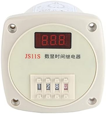 UNCASO JS11S Digitális Kijelző Idő Relé 0.01-9.99 S 0.1-99.9 S 1-999S 1-999M 0.01 S-999H Késleltetés Időzítő, amely AC220V AC380V (Szín :
