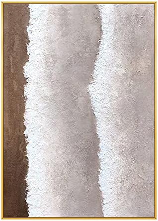Kézzel Festett olajfestmény - a Modern, minimalista díszítő festés Hang Hullámok tornácon folyosón lógó kép Nagyméretű Freskók Jellegű