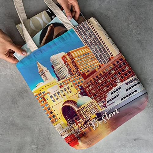 Boston Strand Táska Város Utazási Ajándék Fold Üzlet Hatalmas Táskát Cipel a Vásárlás Utazási Strand Könyvek
