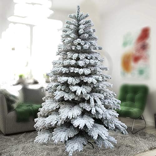 DULPLAY Környezetbarát Mesterséges karácsonyfa, Özönlöttek a Hó Prémium Lucfenyő csuklós Szilárd Fém Lábak Tökéletes Beltéri, mind Kültéri -210CM