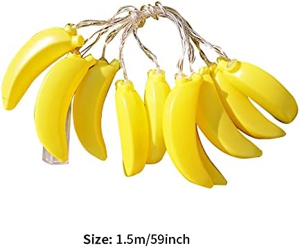 NINEFOX 59 hüvelyk Gyümölcs, Banán String Fények String elemes Banán Fények Esküvői Haza Szülinapi Kertben, Udvaron Kerti Party Dekoráció,