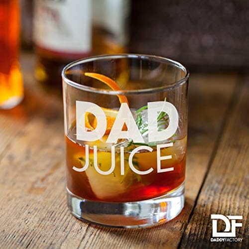 APU GYÁRI Apa Lé Whiskys Üveg - Vicces Új Apa Ajándékok - 10.25 oz Vésett Régi Vágású Bourbon Sziklák Üveg Apa Születésnapja