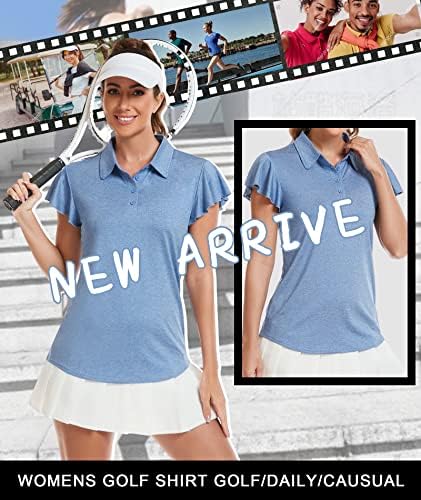A kis Szépség Női Golf Polo Pólók Rövid Ujjú Galléros Könnyű, Sportos Nyomtatás Tenisz Alkalmi póló