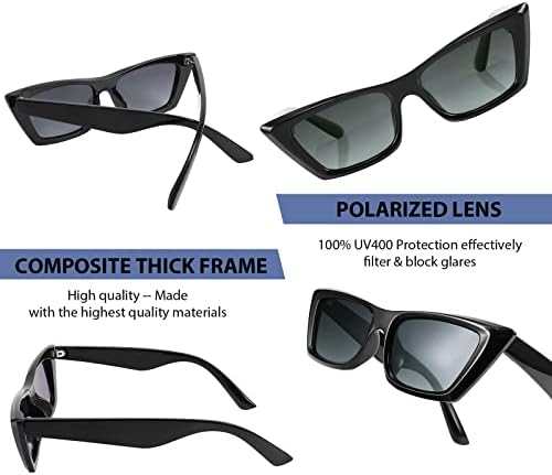FEISEDY Kis Üzembe Tér Polarizált Napszemüveg, Női Klasszikus Vastag Téglalap Keret napszemüvegek UV400 B2736