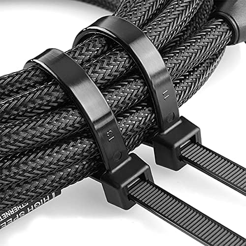 30DB én-Zár Nylon Kábel nyakkendő 8 * 200 Fekete Műanyag Kábel nyakkendő 8 * 300 Cipzár Típusú Kábel nyakkendő Rögzítő Gyűrűt a Kábelt kösse