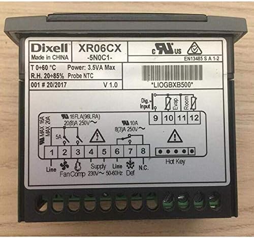 Dixell XR06CX-5N0C1 230V/50-60Hz Digitális Termosztát Vezérlő Leolvasztás Rajongók Programozható-Reklám hűtőegységet