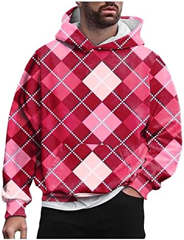 Pulóver Férfi Laza Párnázott Húzózsinórral kapucnis felső Hosszú Ujjú Alkalmi Sweaterwear Túlméretezett Pulóver Nyomtatás Maximum