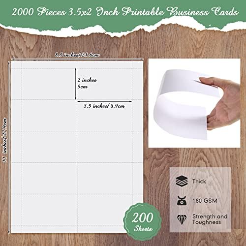 Fainne 2000 Darab Üres Nyomtatható Üzleti Kártya Mini Megjegyzés Index Perforált Kártya Kompatibilis a Lézer, illetve Tintasugaras Nyomtató