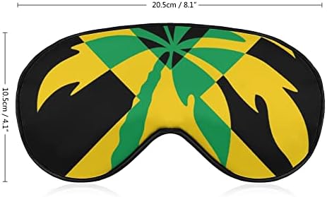Jamaica Zászló Plam Fa Puha Szem Maszk Hatékony Árnyékoló Aludni Maszk Kényelem Kendőt, Elasztikus, Állítható Pánt