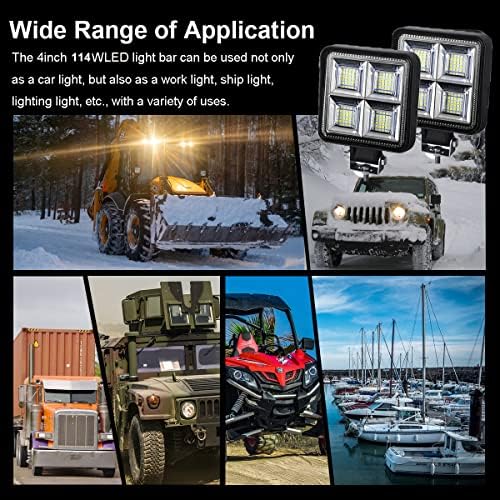 WINBANG 4 Hüvelykes LED Hüvely,114W Tér Traktor Világítás,Flood Gerenda Vezetés Lámpák Kamion Off Road Járművek, Berendezések
