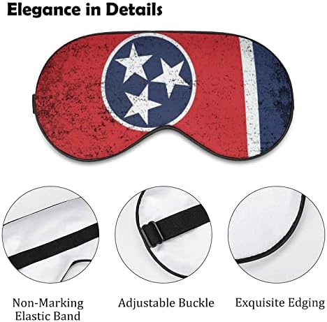 Tennessee-i Állami Zászló Nyomtatott Aludni Szem Maszk Puha Kendőt Szem Fedél Állítható Pánt Este Eyeshade Utazási Nap a Férfiak, Nők