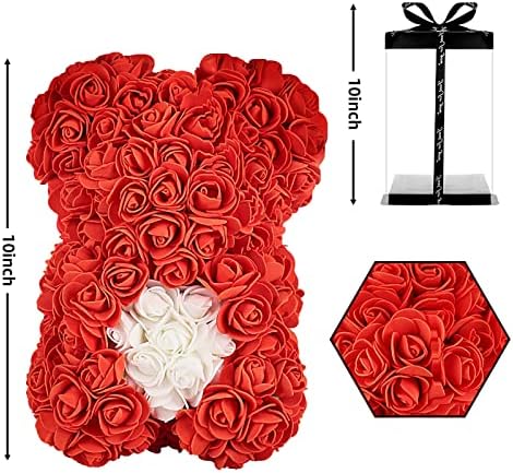 Valentin-Napi Ajándékot Neki,Rose Medve Ajándékok Nőknek,Kézzel készített Rose Medvék Valentin Napi Ajándékok, Dekoráció,Virág