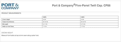 Port & Company Strukturált 5-Panel Pamut Twill Sapka