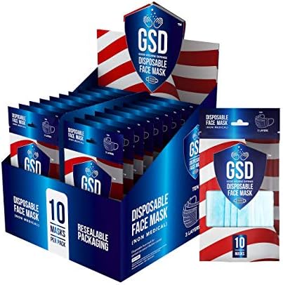 GSD 10ct Eldobható 3-Rétegű Maszk Csomag