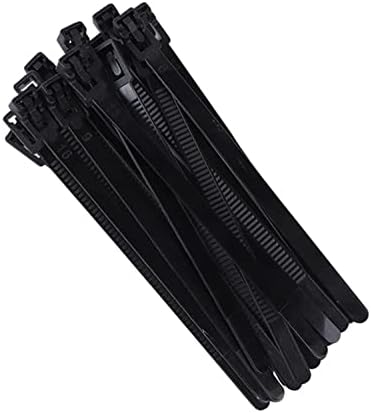 Újrafelhasználható Zip-Kapcsolatok - Fekete kötegelő (100 Csomag), nagy teherbírású 50 KG Használható Nylon Nyakkendő Pakolások
