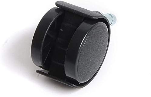 XZGDEN Superior 1.0 1.5 2.0 hüvelyk 2piece Roller Nylon Oszlop seeger-gyűrűt Forgatható Görgő Műanyag Fekete Irodai Szék Görgő (Méret: