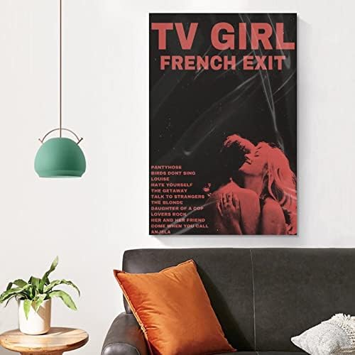 Tv Lány Poszter francia Kilépés Borító Plakátok, Plakát, Díszítő Festés Vászon Wall Art Nappali Plakátok Hálószoba Festés 12x18inch(30x45cm)