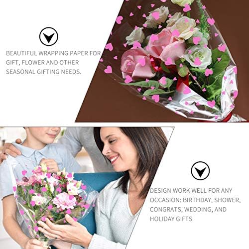 NUOBESTY Csokor Virág Csomagolópapír Átlátszó Celofán Wrap Ajándék Csomagolás Kellékek Ultra-Vékony, Áttetsző Csomagolás Papír