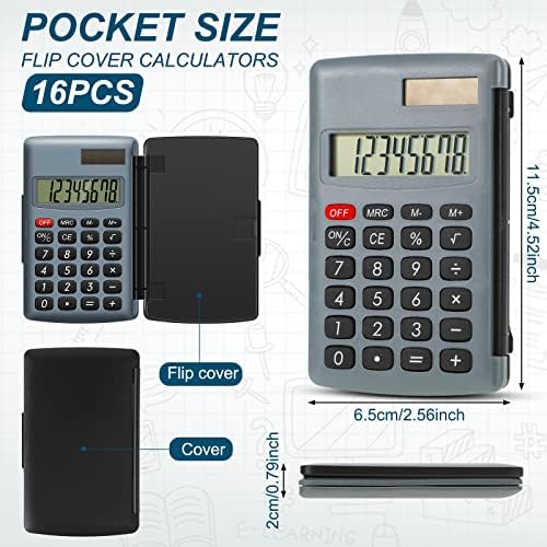 Ecally 16 Db Alap Számológép 8 Számjegyű Alapvető Pocket Calculator Kézi Kettős Teljesítményű Akkumulátor Napelemes Számológép Nyitott