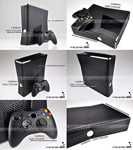 Általános Fekete Szénszálas Matrica Bőr Matricát Xbox360 slim 2 vezérlő bőr