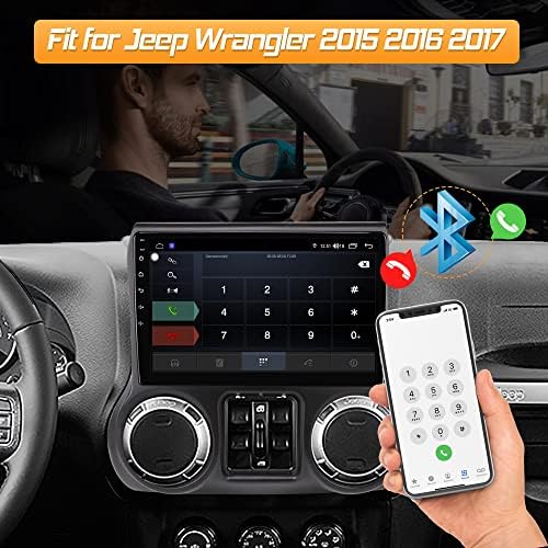 Autó Sztereó 8 Mag Rádió Jeep Wrangler JK 2015-2017 Fej Egység 10 Colos Érintőképernyő CarPlay Android Auto 4GB+64 gb-os Autó
