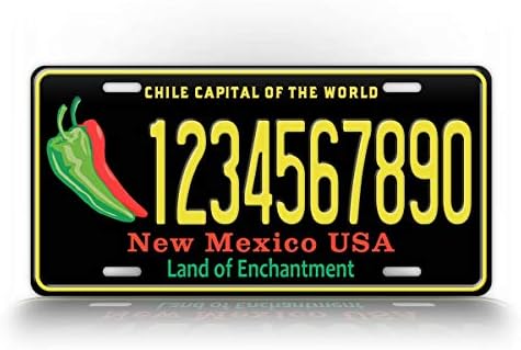 SignsAndTagsOnline Személyre szabott, Új-Mexikó, Chile Rendszám Bármilyen Szöveges Egyéni NM Auto Tag