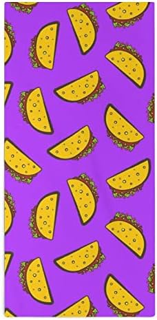 Aranyos Rajzfilm Mexikói Taco Mosogatórongy Törölközőt 28.7x13.8 Arc Ruha, Szuperfinom Rost Erősen Nedvszívó Törölköző Kéztörlő