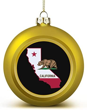 Kaliforniai Medve Térkép Karácsonyi Labdát Lógó Díszek Xams Fa Dekoráció karácsonyi Parti